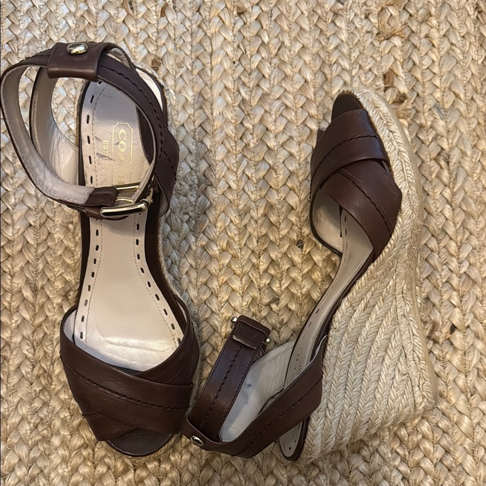 Coach Veronica Leather Espadrilles